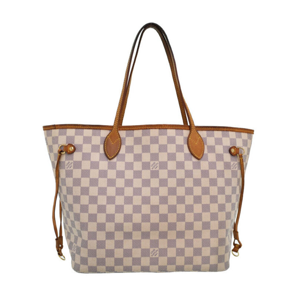 Louis Vuitton Bag White Tote Damier Neverfull Azur - Picture 2 of 8